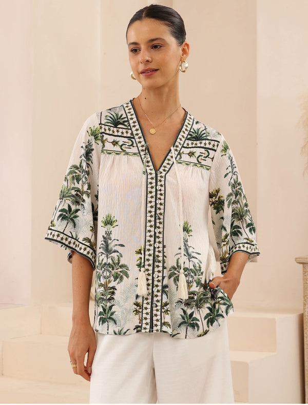Gabby top - Tropical print