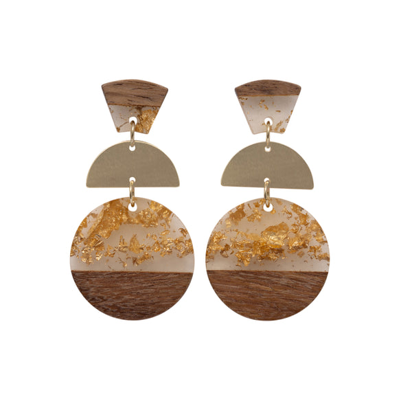 Gold Foil Curves Earrings