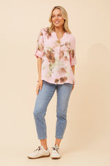 Gigi linen top - pink