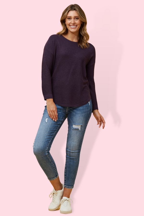 Aria knit - aubergine