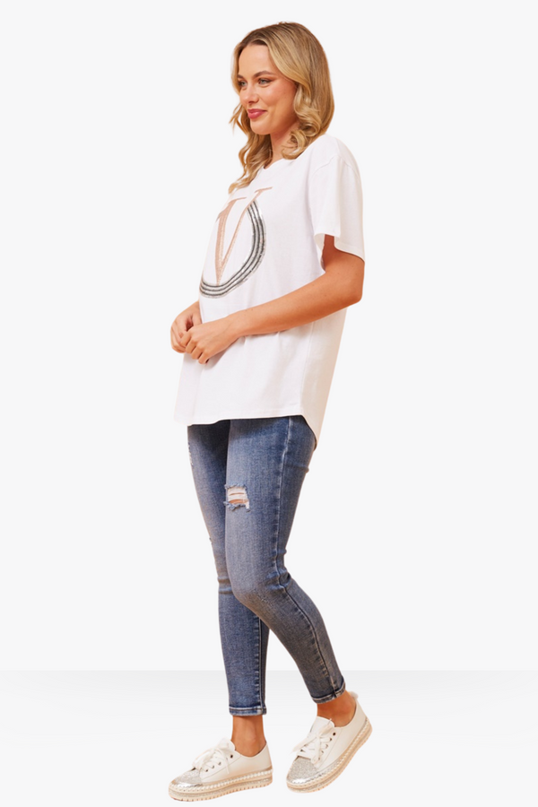 Casey tee - white
