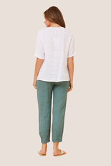 Cara floral linen top