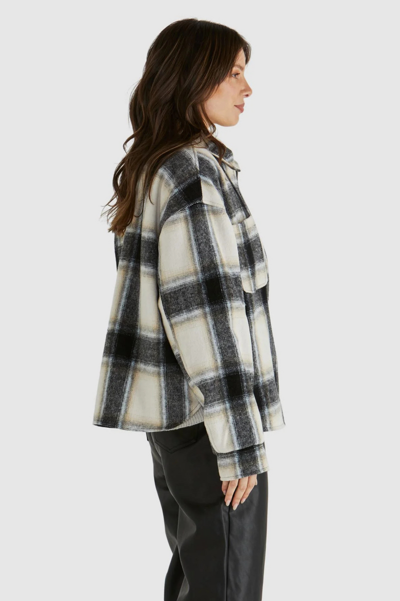 Zita Jacket - Charcoal Check | SASS