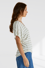 Betty Basics Maui Tee - Gold Stripes