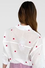 Gabby heart shirt - white