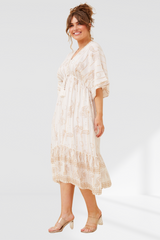Paisley Boho Midi Dress