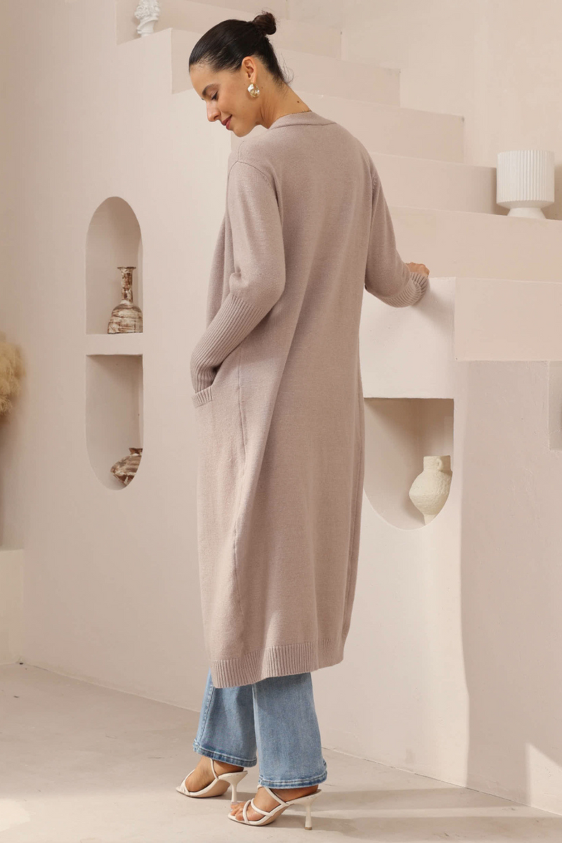 Betty long Cardigan - Beige