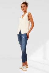 Kora vest knit - Ivory