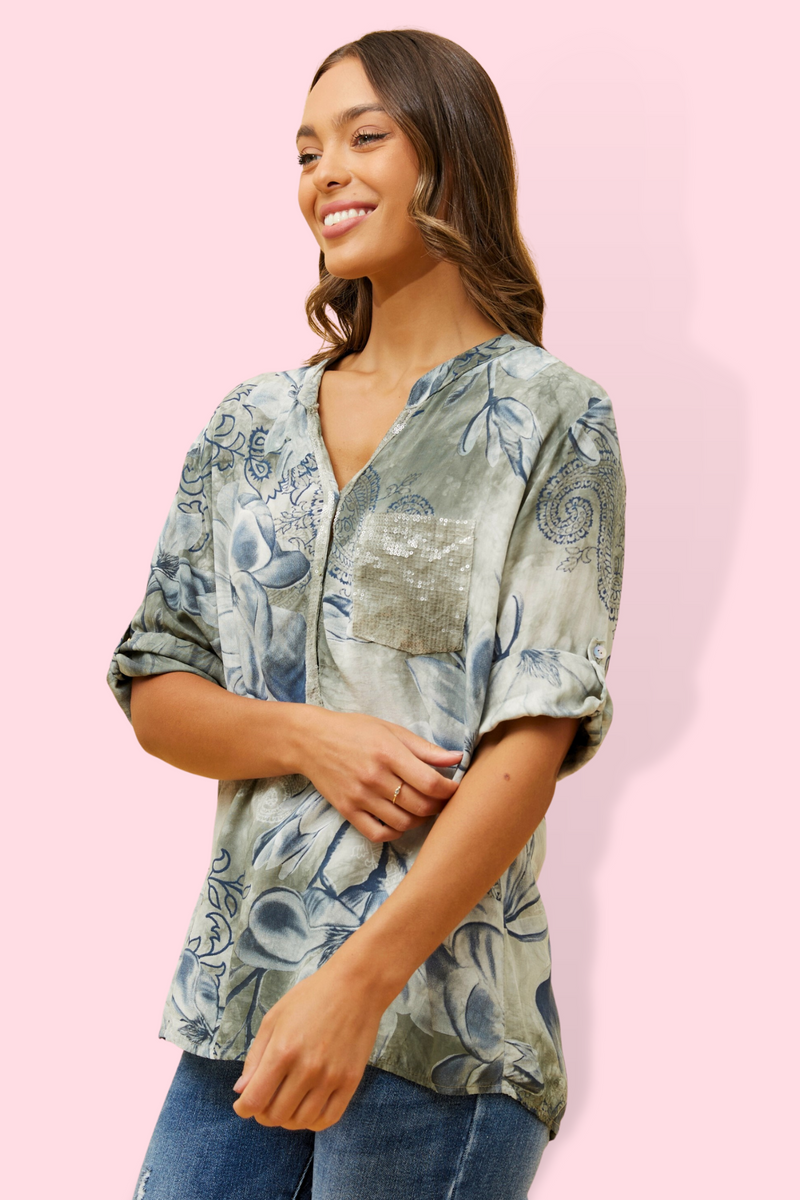 Bobbie top - Sage