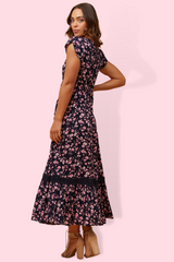 Stella maxi dress- multi pink