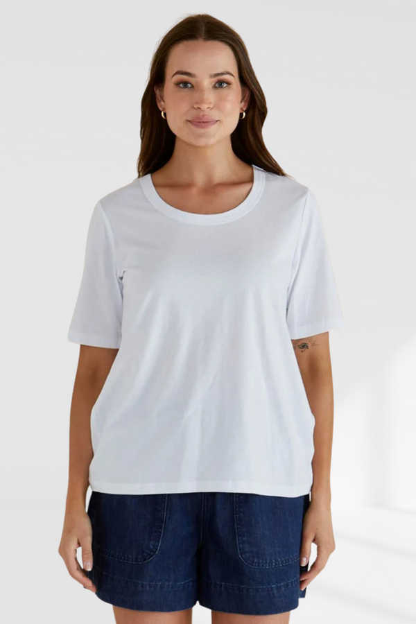 Riley Tee - White | Betty Basics