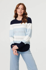 Izzy Diamante Knit - Dusty blue