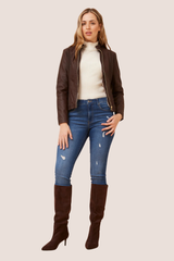 Ryder Biker jacket - Chocolate