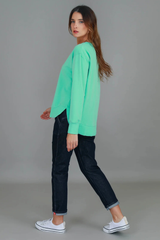 Charlette Oversized Crewneck Sweatshirt – Cotton French Terry