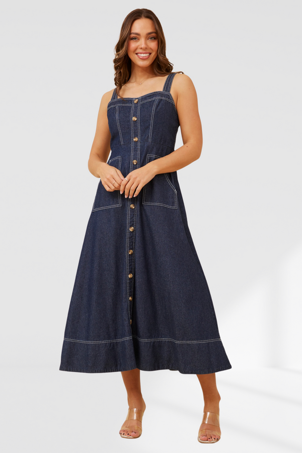 Sweetheart Denim Dress