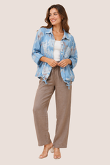 Luna linen shirt - Blue Jean
