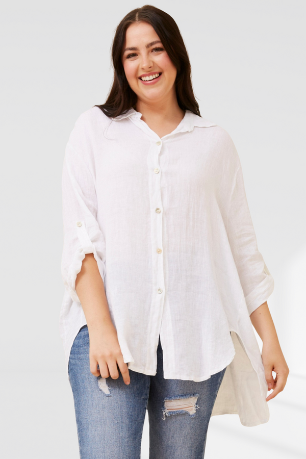 Wendy linen shirt - white
