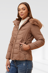 Bella puffer jacket - Latte