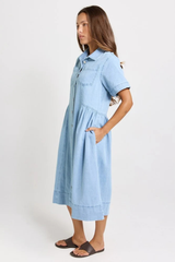 Willow Denim Shirt Dress - Medium Wash