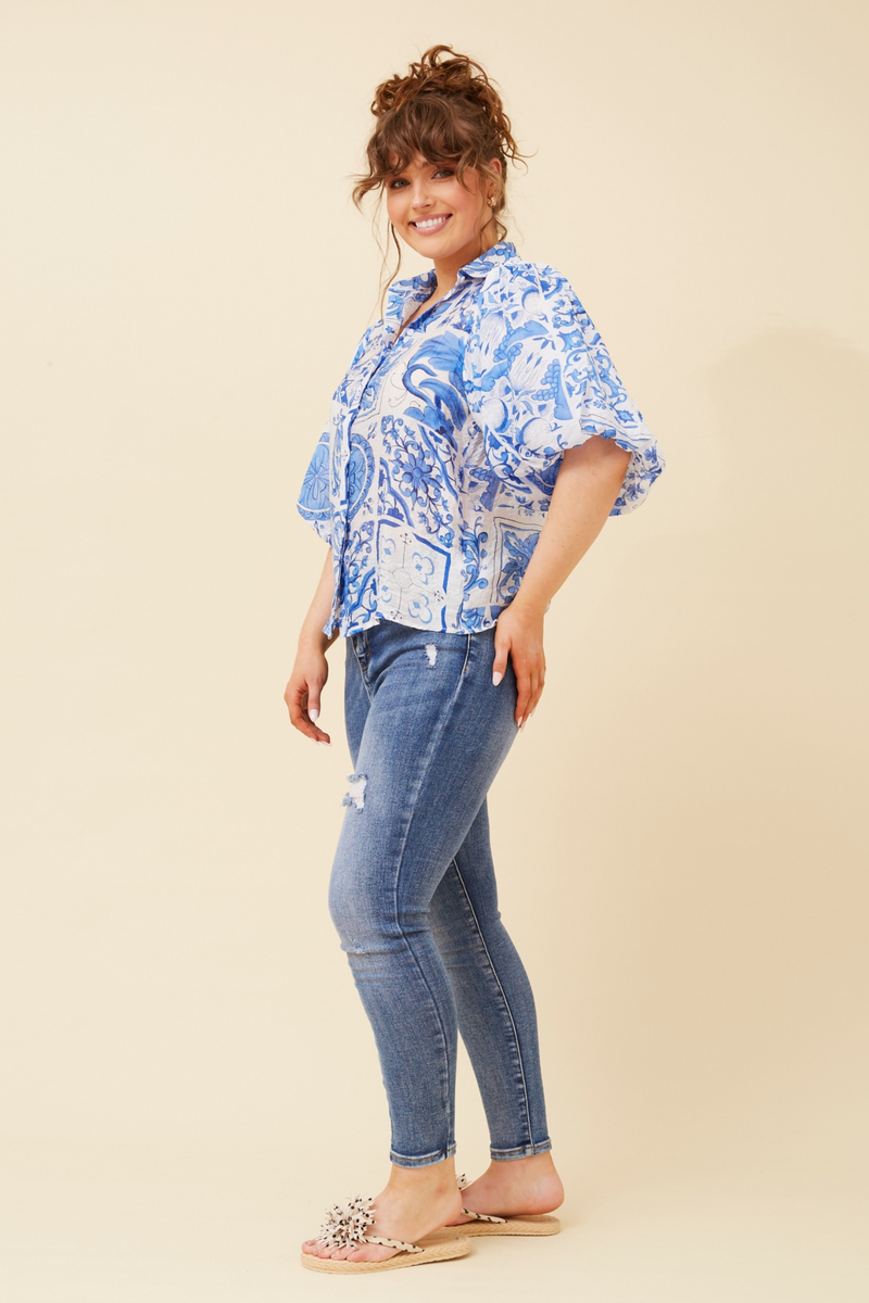 Selena shirt - Blue