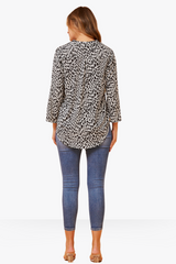Heart 3/4 roll up sleeve shirt