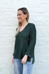 Domini Loop Knit Jumper -Emerald