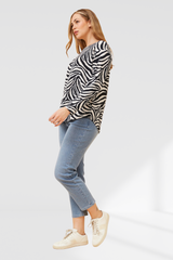 Sofia top - multi navy