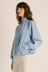 Lila Denim Bubble Jacket - Light Wash