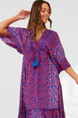 Carter Maxi Dress - Pink/ Blue