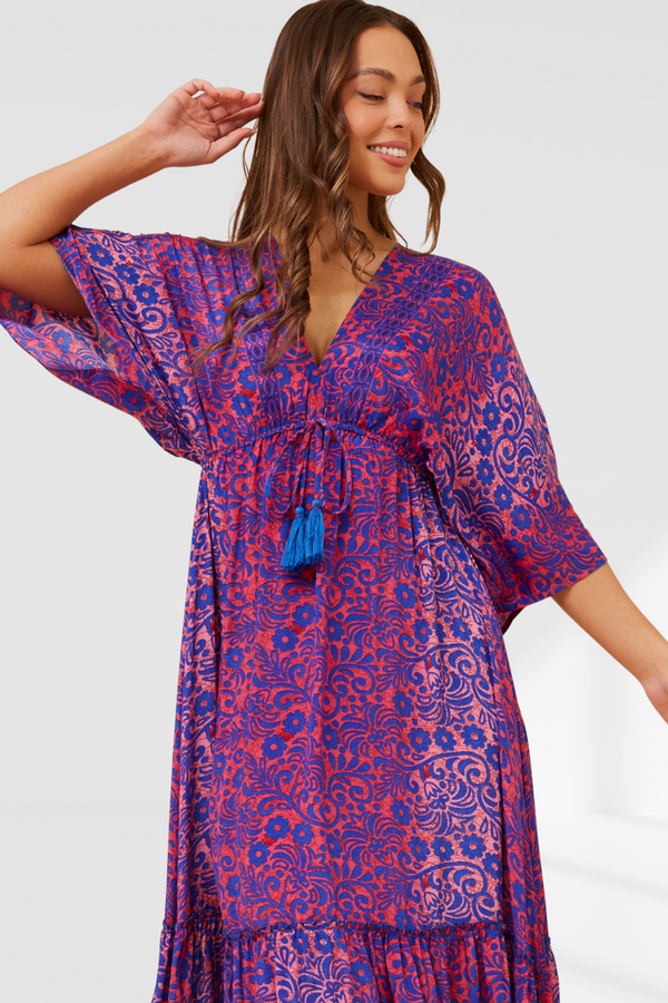 Carter Maxi Dress - Pink/ Blue