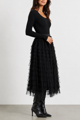 Sandy ruffle tier skirt