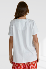 Ellia Crew Tee - Sardinia Print | Betty Basics