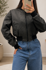 Izzy PU Bomber jacket