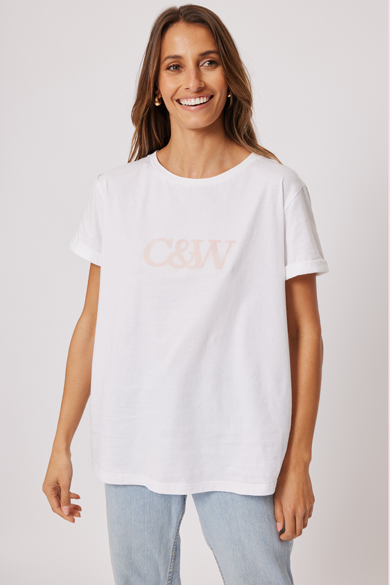 Marlo Tee - White/Taffy