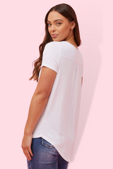 Round neck tee - white