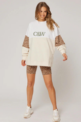 Peta Sweater - Vanilla / Hazel Leopard