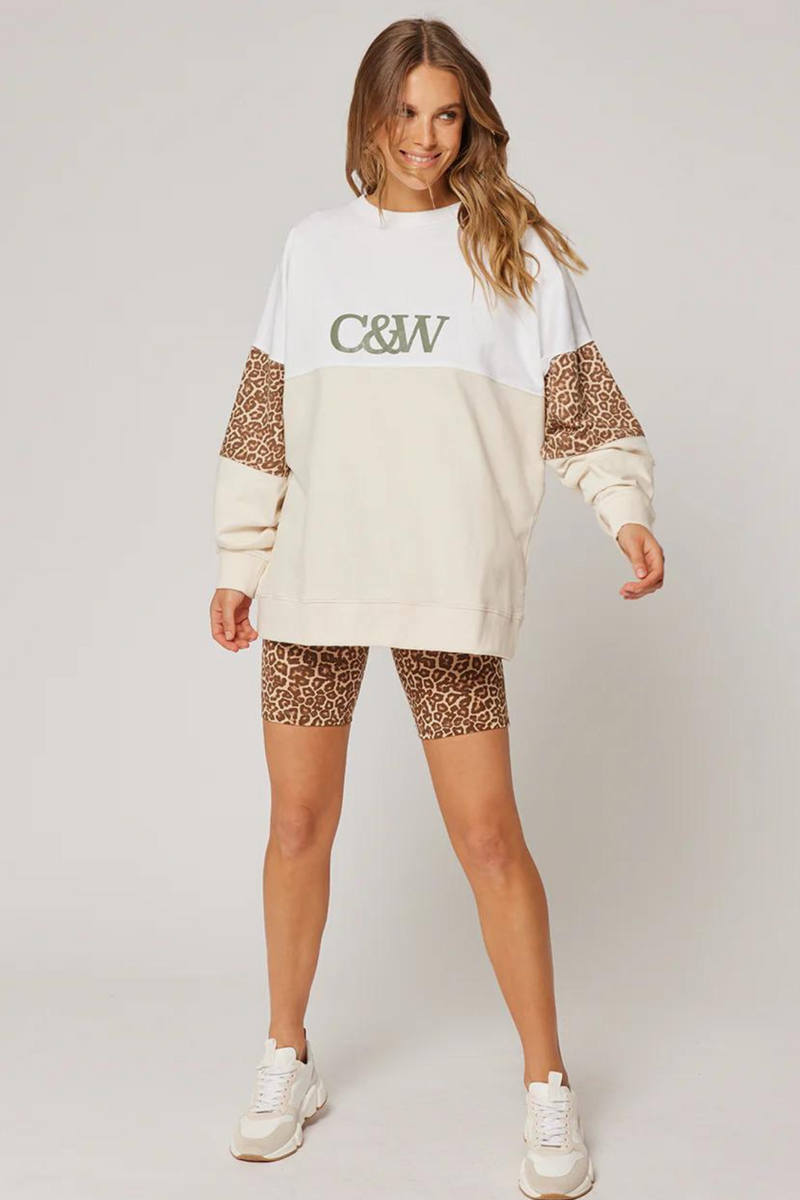 Peta Sweater - Vanilla / Hazel Leopard
