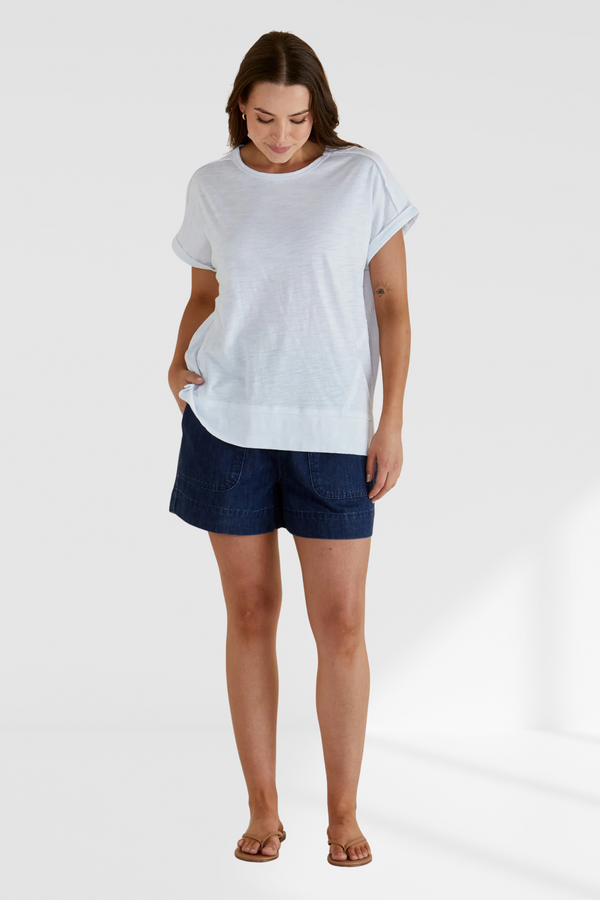 Shirley Short Sleeve Tee - White | Betty Basics