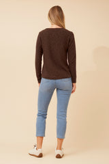 Conti knit top - chocolate