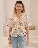 Solana top - polka dot