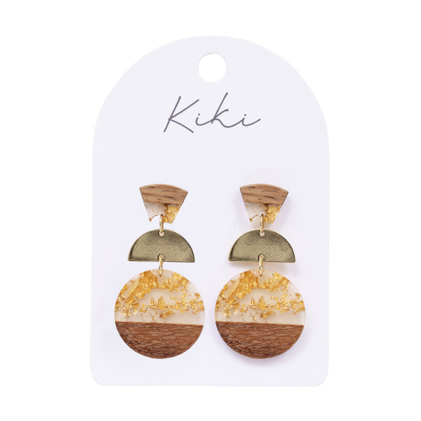 Gold Foil Curves Earrings