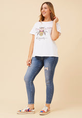 Queen bee tee - white