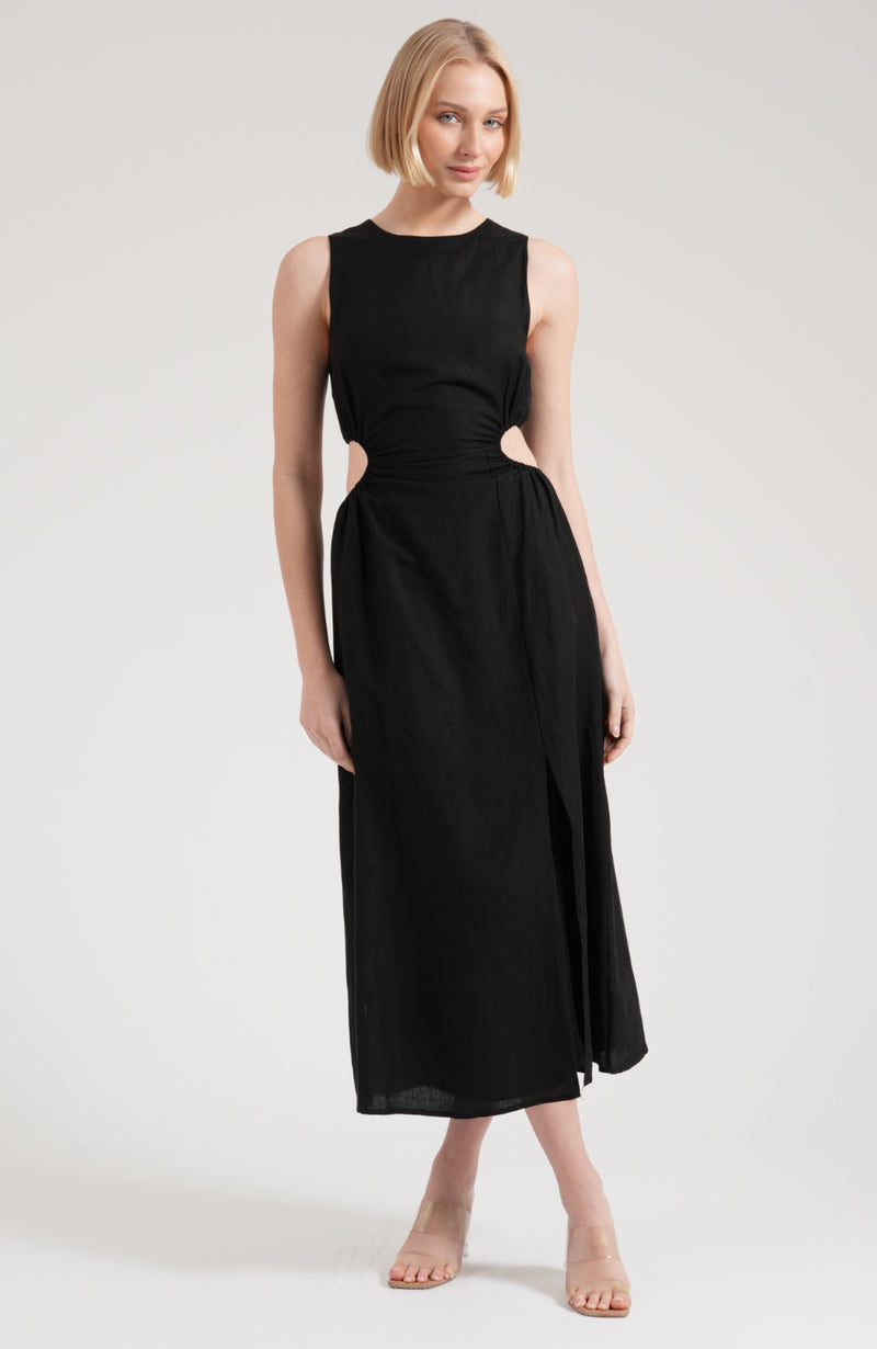 Layla cut out dress - Black