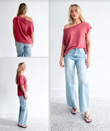 Lennon knit - rosewood