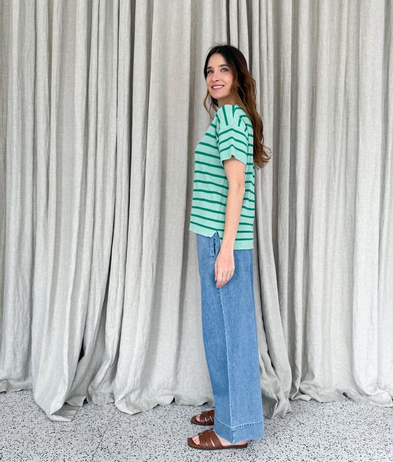 Sav knit - green stripe