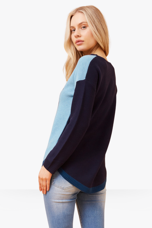 Jenni knit - multi blue