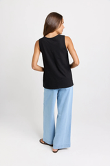 Rory Cotton Slub Tank - Black