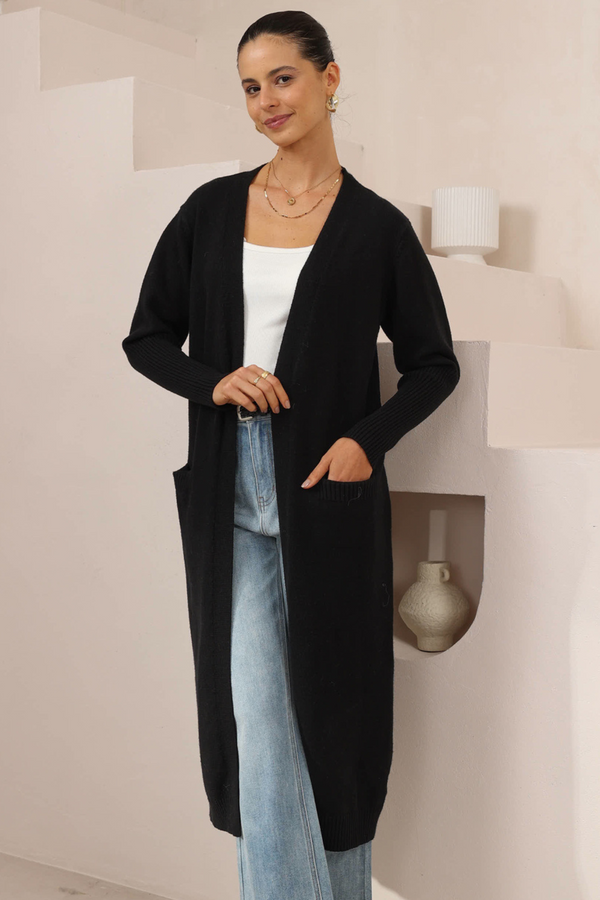 Betty long cardigan - Black