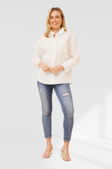 Remi heart embroidery shirt