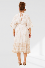 Paisley Boho Midi Dress